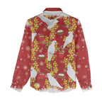 Australia Sulphur-crested Cockatoo Christmas Women Casual Shirt Aussie Golden Wattle Seamless Style