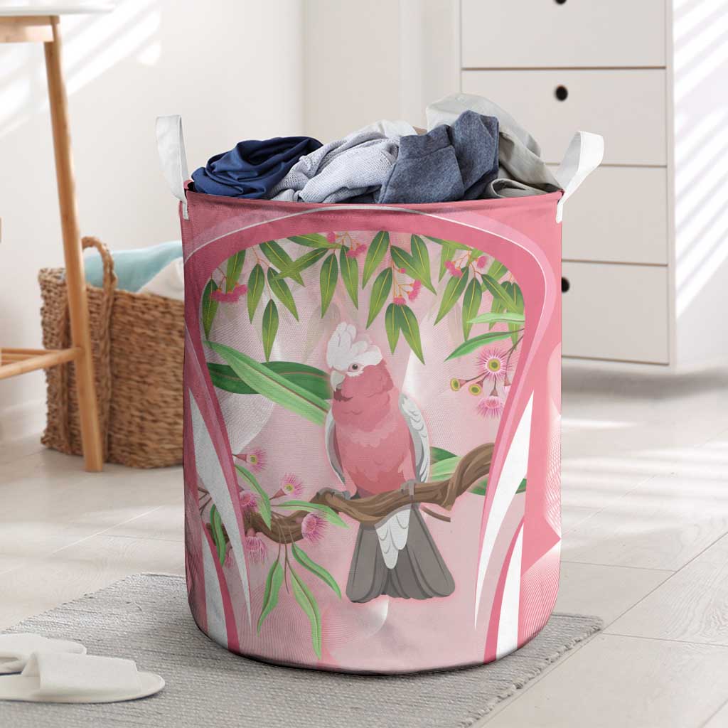 Galah Cockatoo Australia Laundry Basket Aussie Native Eucalyptus Caesia Flowers