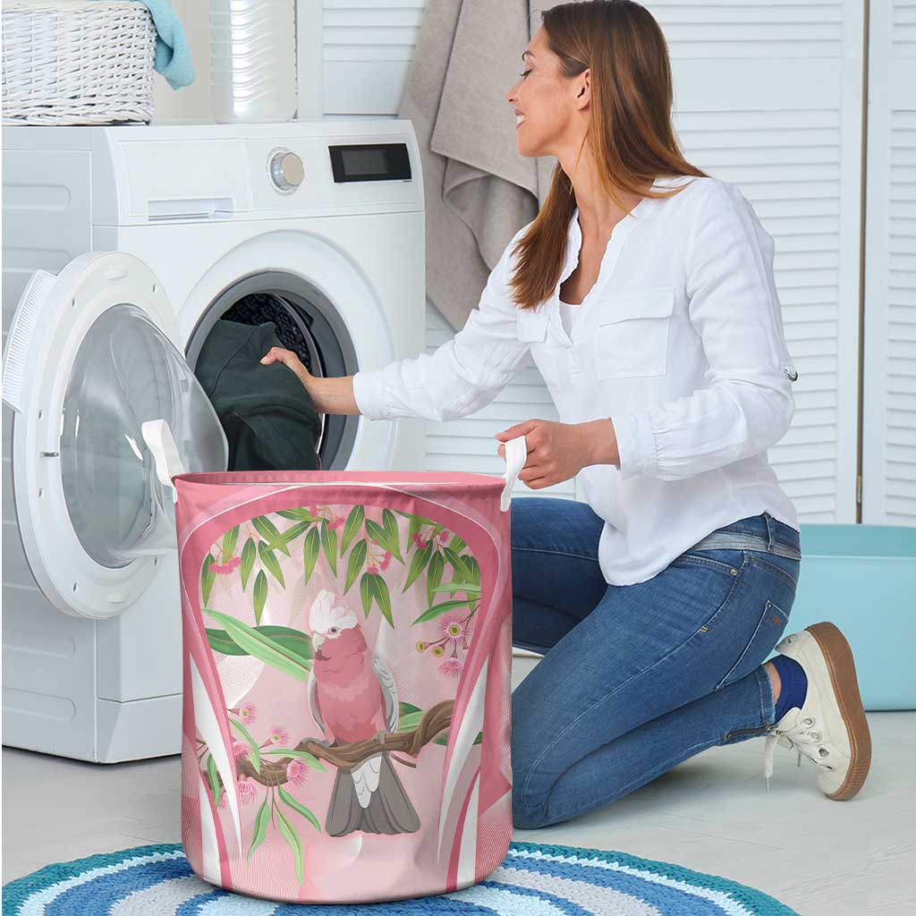 Galah Cockatoo Australia Laundry Basket Aussie Native Eucalyptus Caesia Flowers