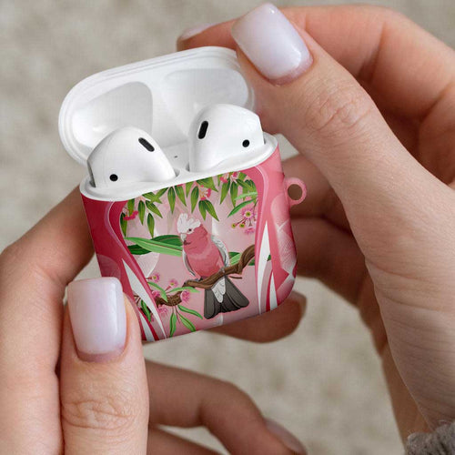 Galah Cockatoo Australia AirPods Case Aussie Native Eucalyptus Caesia Flowers