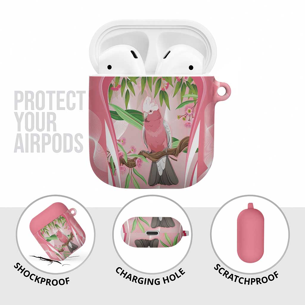 Galah Cockatoo Australia AirPods Case Aussie Native Eucalyptus Caesia Flowers