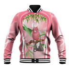 Galah Cockatoo Australia Baseball Jacket Aussie Native Eucalyptus Caesia Flowers