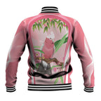 Galah Cockatoo Australia Baseball Jacket Aussie Native Eucalyptus Caesia Flowers