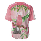 Galah Cockatoo Australia Baseball Jersey Aussie Native Eucalyptus Caesia Flowers