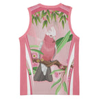 Galah Cockatoo Australia Basketball Jersey Aussie Native Eucalyptus Caesia Flowers