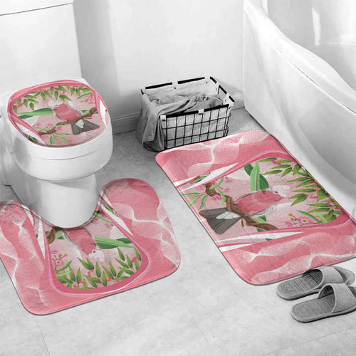 Galah Cockatoo Australia Bathroom Set Aussie Native Eucalyptus Caesia Flowers