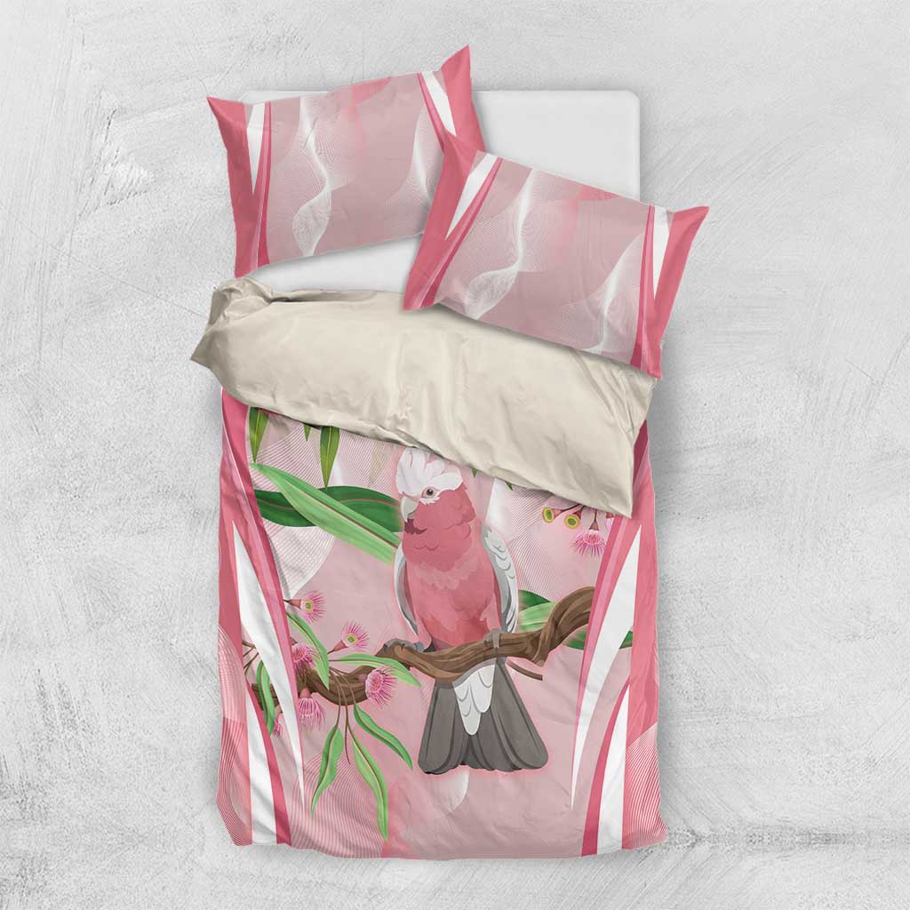 Galah Cockatoo Australia Bedding Set Aussie Native Eucalyptus Caesia Flowers