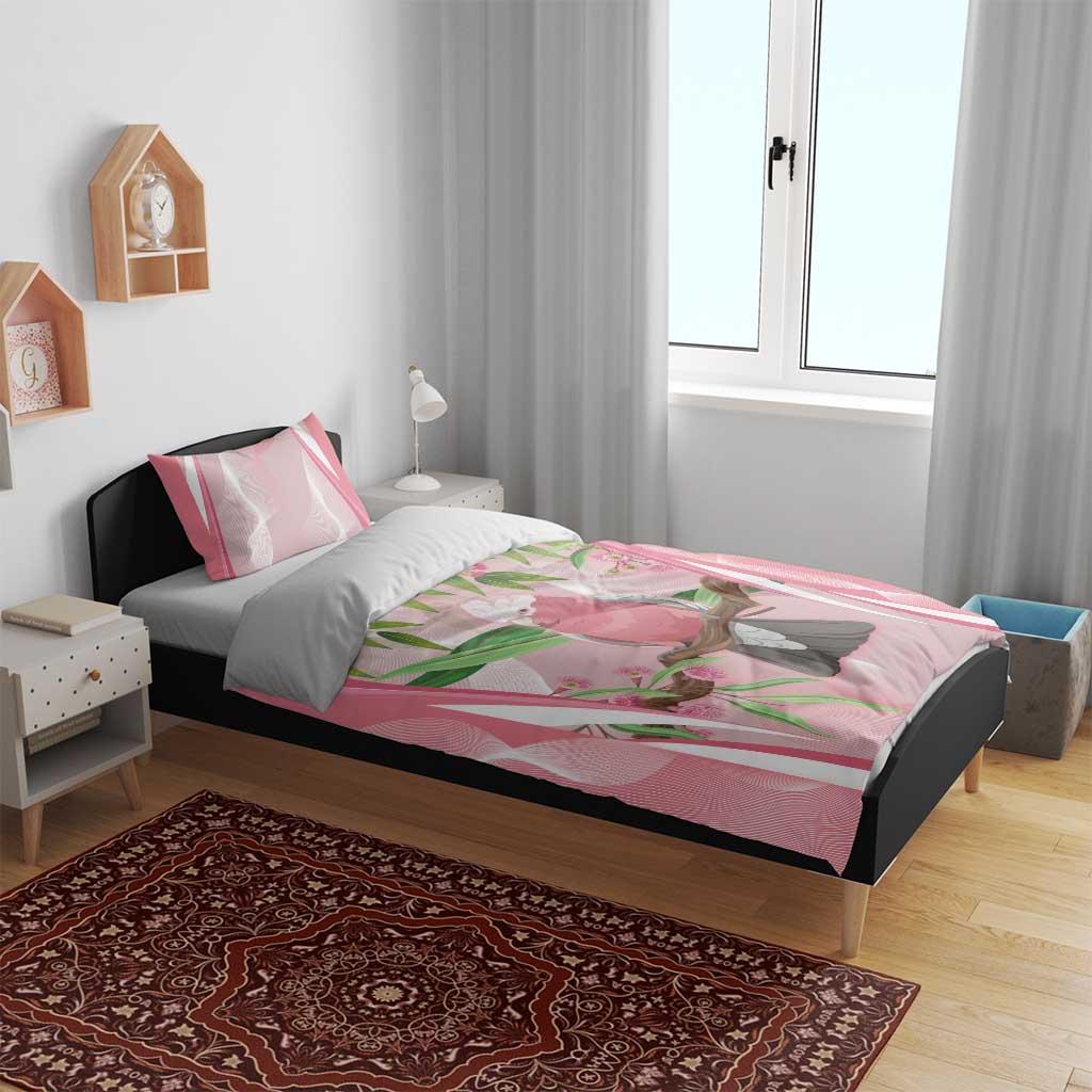 Galah Cockatoo Australia Bedding Set Aussie Native Eucalyptus Caesia Flowers