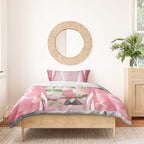 Galah Cockatoo Australia Bedding Set Aussie Native Eucalyptus Caesia Flowers