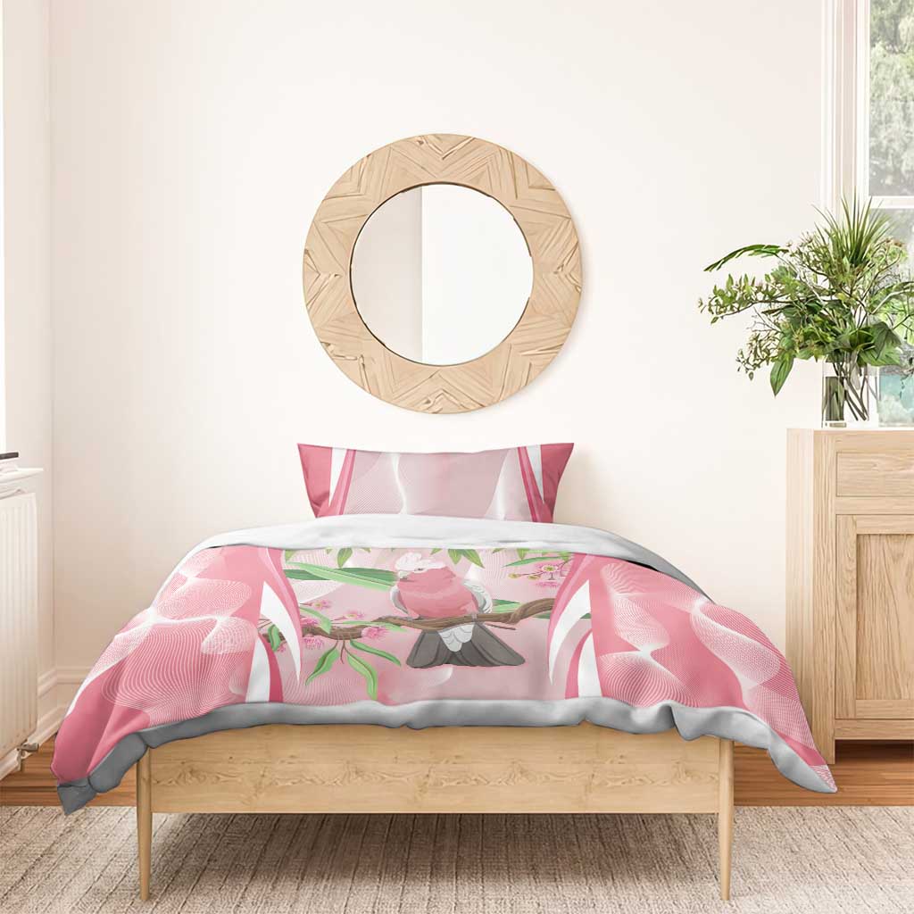 Galah Cockatoo Australia Bedding Set Aussie Native Eucalyptus Caesia Flowers