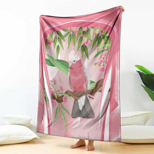 Galah Cockatoo Australia Blanket Aussie Native Eucalyptus Caesia Flowers