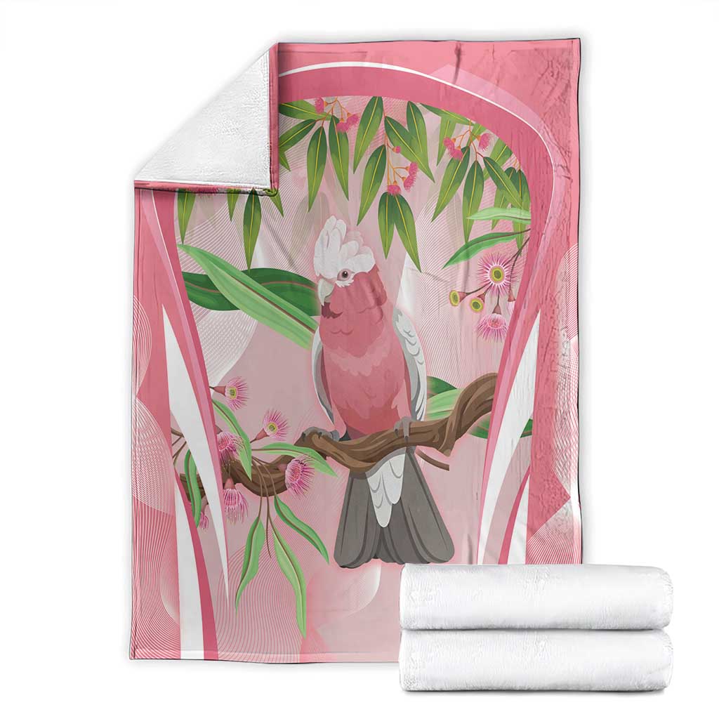 Galah Cockatoo Australia Blanket Aussie Native Eucalyptus Caesia Flowers