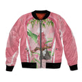 Galah Cockatoo Australia Bomber Jacket Aussie Native Eucalyptus Caesia Flowers