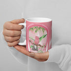 Galah Cockatoo Australia Ceramic Mug Aussie Native Eucalyptus Caesia Flowers