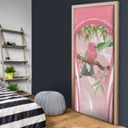 Galah Cockatoo Australia Door Cover Aussie Native Eucalyptus Caesia Flowers