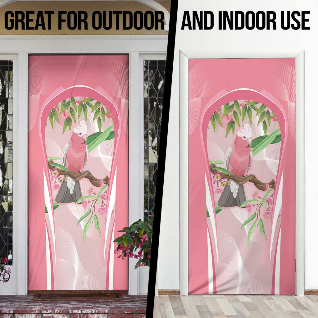 Galah Cockatoo Australia Door Cover Aussie Native Eucalyptus Caesia Flowers