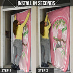 Galah Cockatoo Australia Door Cover Aussie Native Eucalyptus Caesia Flowers
