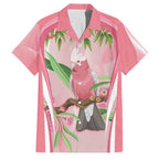 Galah Cockatoo Australia Family Matching Off The Shoulder Long Sleeve Dress and Hawaiian Shirt Aussie Native Eucalyptus Caesia Flowers