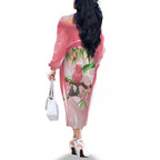 Galah Cockatoo Australia Family Matching Off The Shoulder Long Sleeve Dress and Hawaiian Shirt Aussie Native Eucalyptus Caesia Flowers