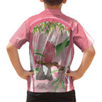 Galah Cockatoo Australia Family Matching Puletasi and Hawaiian Shirt Aussie Native Eucalyptus Caesia Flowers