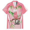 Galah Cockatoo Australia Family Matching Summer Maxi Dress and Hawaiian Shirt Aussie Native Eucalyptus Caesia Flowers