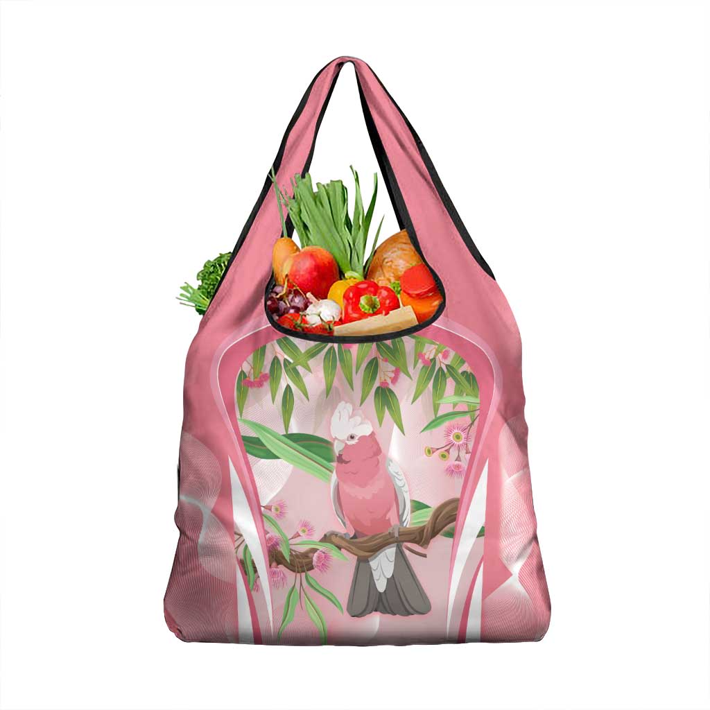 Galah Cockatoo Australia Grocery Bag Aussie Native Eucalyptus Caesia Flowers