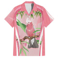 Galah Cockatoo Australia Hawaiian Shirt Aussie Native Eucalyptus Caesia Flowers