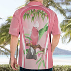 Galah Cockatoo Australia Hawaiian Shirt Aussie Native Eucalyptus Caesia Flowers