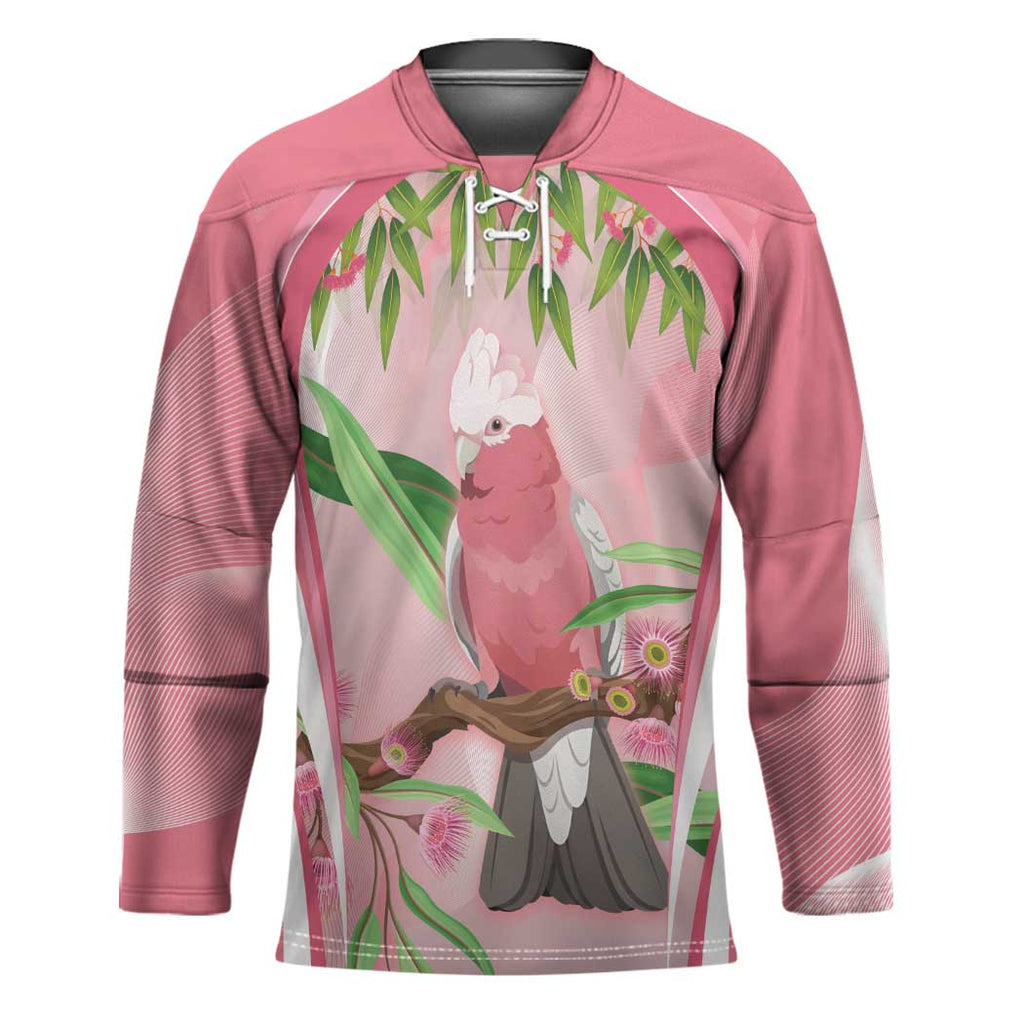 Galah Cockatoo Australia Hockey Jersey Aussie Native Eucalyptus Caesia Flowers