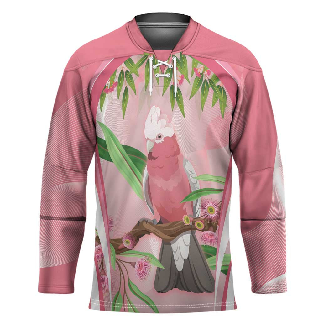 Galah Cockatoo Australia Hockey Jersey Aussie Native Eucalyptus Caesia Flowers