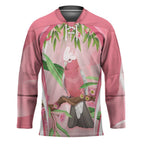 Galah Cockatoo Australia Hockey Jersey Aussie Native Eucalyptus Caesia Flowers