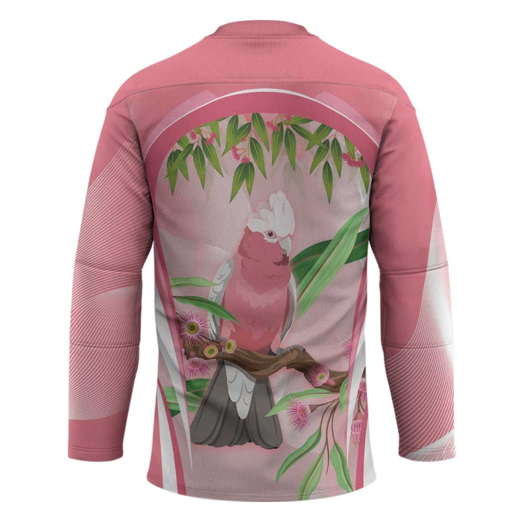 Galah Cockatoo Australia Hockey Jersey Aussie Native Eucalyptus Caesia Flowers