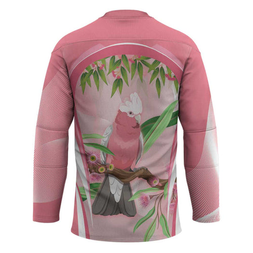 Galah Cockatoo Australia Hockey Jersey Aussie Native Eucalyptus Caesia Flowers