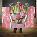 Galah Cockatoo Australia Hooded Blanket Aussie Native Eucalyptus Caesia Flowers
