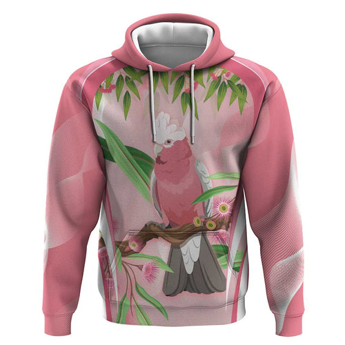 Galah Cockatoo Australia Hoodie Aussie Native Eucalyptus Caesia Flowers