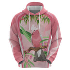 Galah Cockatoo Australia Hoodie Aussie Native Eucalyptus Caesia Flowers