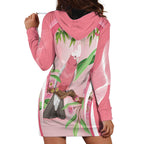 Galah Cockatoo Australia Hoodie Dress Aussie Native Eucalyptus Caesia Flowers