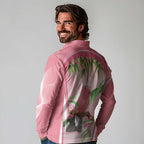 Galah Cockatoo Australia Long Sleeve Polo Shirt Aussie Native Eucalyptus Caesia Flowers