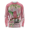 Galah Cockatoo Australia Long Sleeve Shirt Aussie Native Eucalyptus Caesia Flowers