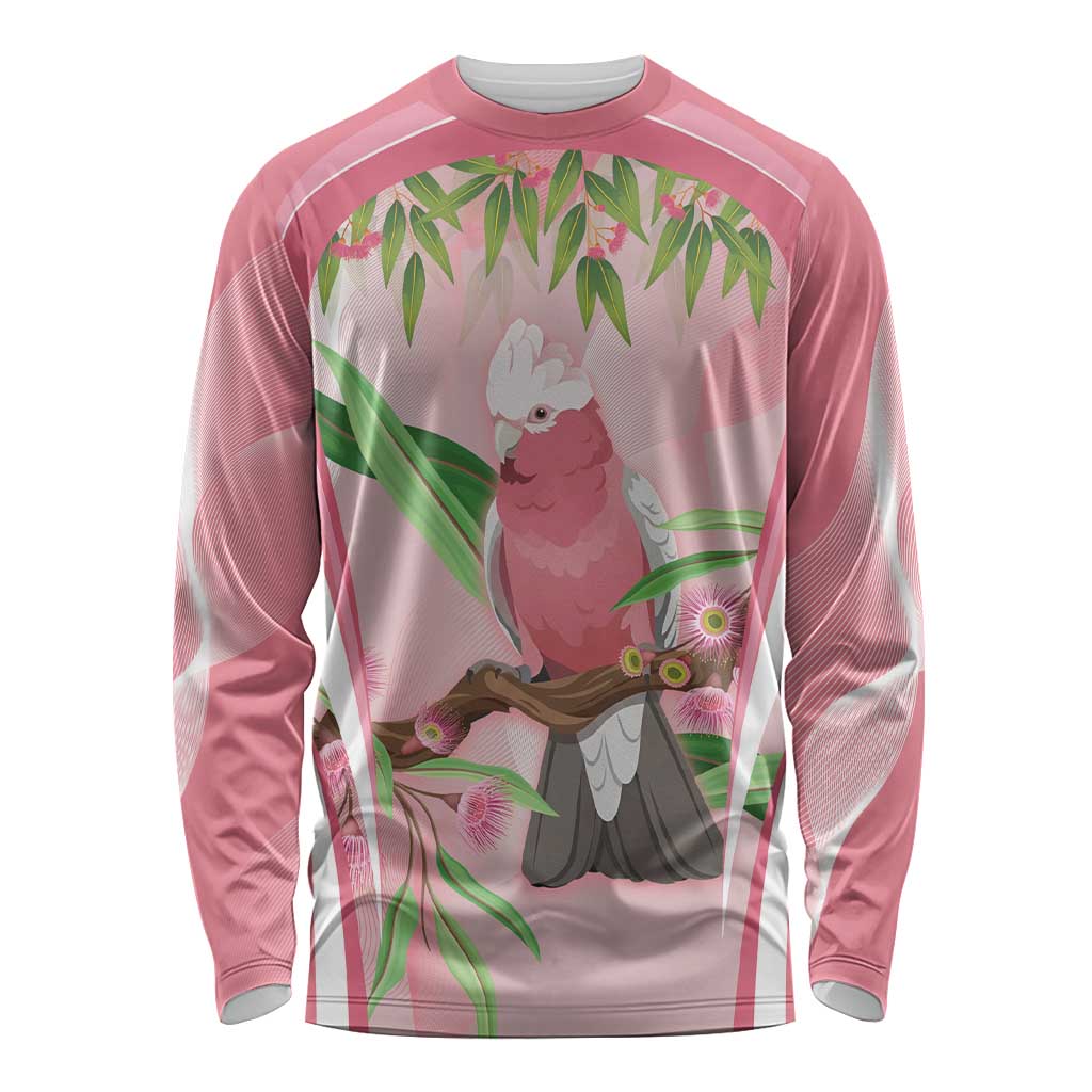 Galah Cockatoo Australia Long Sleeve Shirt Aussie Native Eucalyptus Caesia Flowers