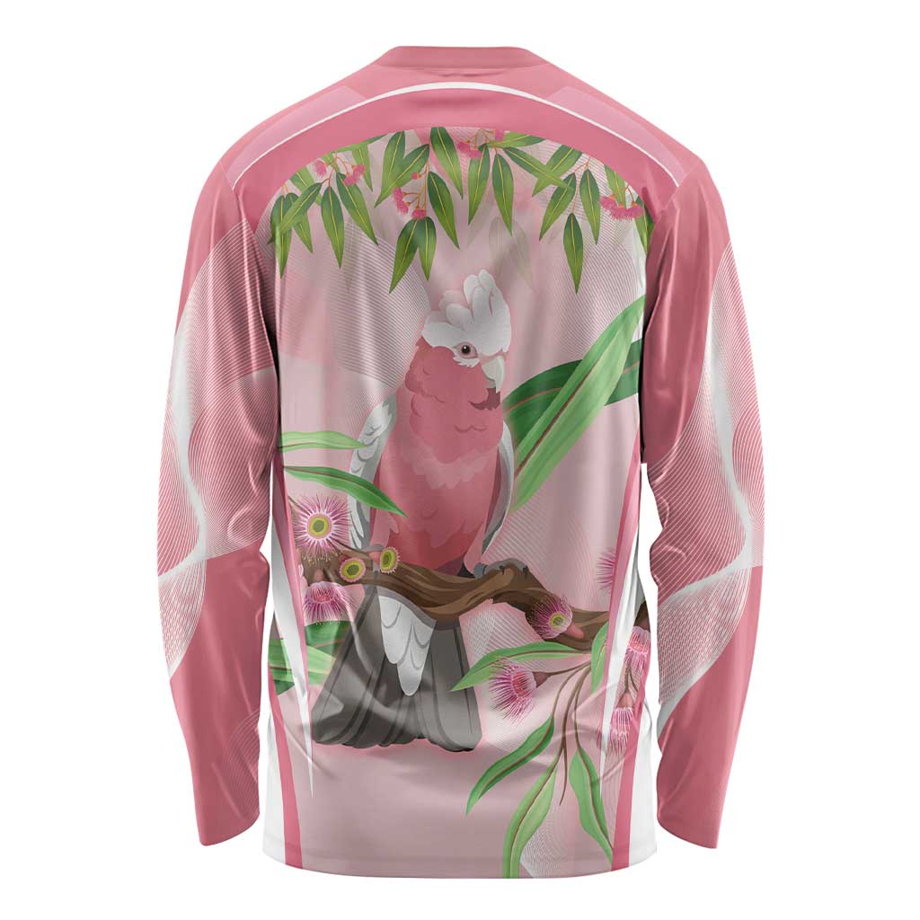 Galah Cockatoo Australia Long Sleeve Shirt Aussie Native Eucalyptus Caesia Flowers