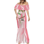 Galah Cockatoo Australia Mermaid Dress Aussie Native Eucalyptus Caesia Flowers