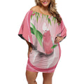 Galah Cockatoo Australia Off Shoulder Short Dress Aussie Native Eucalyptus Caesia Flowers