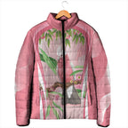 Galah Cockatoo Australia Padded Jacket Aussie Native Eucalyptus Caesia Flowers
