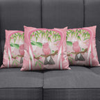 Galah Cockatoo Australia Pillow Cover Aussie Native Eucalyptus Caesia Flowers