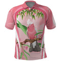 Galah Cockatoo Australia Polo Shirt Aussie Native Eucalyptus Caesia Flowers
