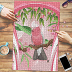 Galah Cockatoo Australia Puzzle Aussie Native Eucalyptus Caesia Flowers