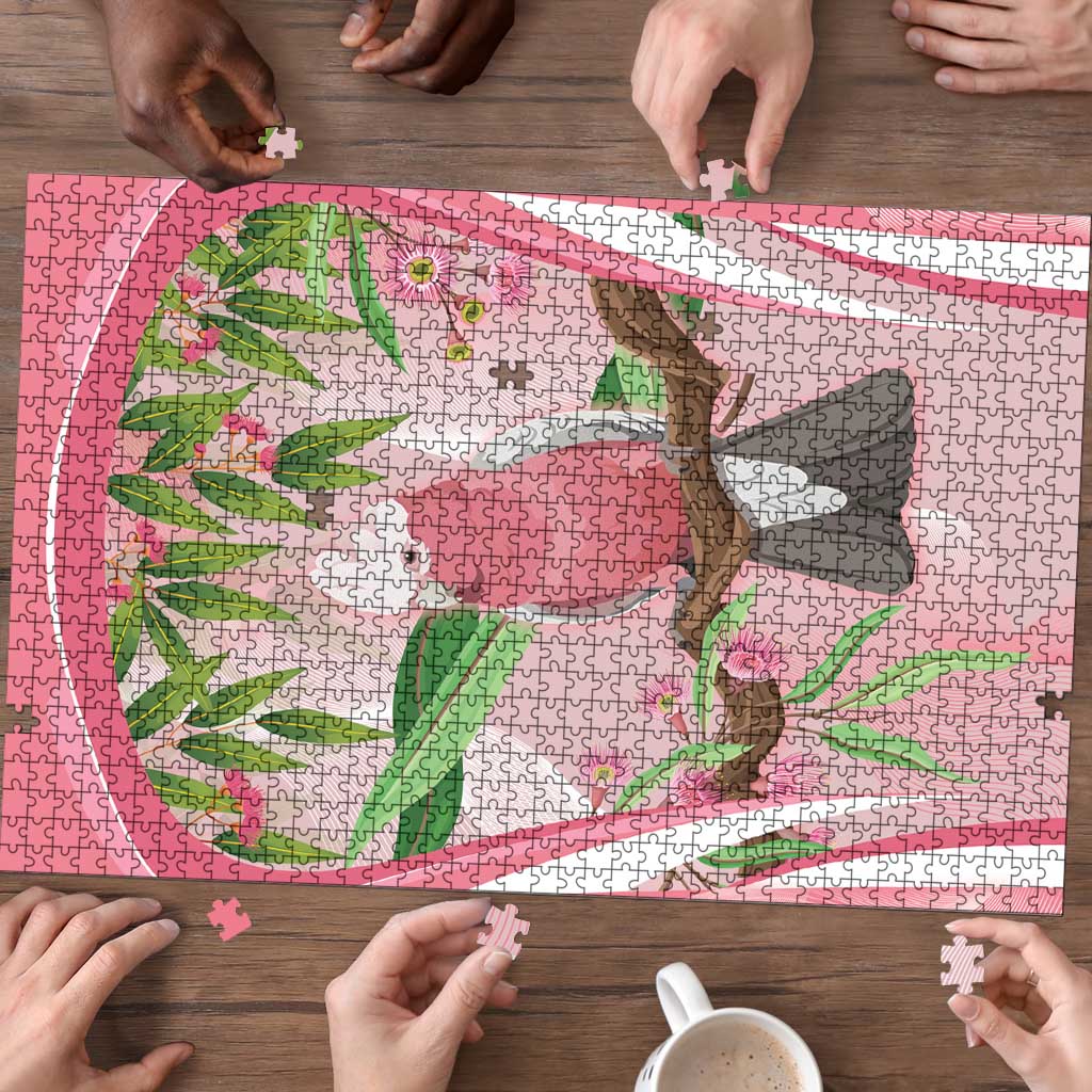 Galah Cockatoo Australia Puzzle Aussie Native Eucalyptus Caesia Flowers
