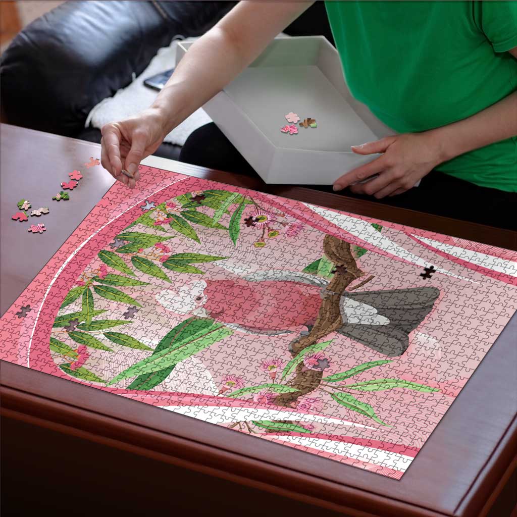 Galah Cockatoo Australia Puzzle Aussie Native Eucalyptus Caesia Flowers