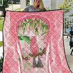 Galah Cockatoo Australia Quilt Aussie Native Eucalyptus Caesia Flowers